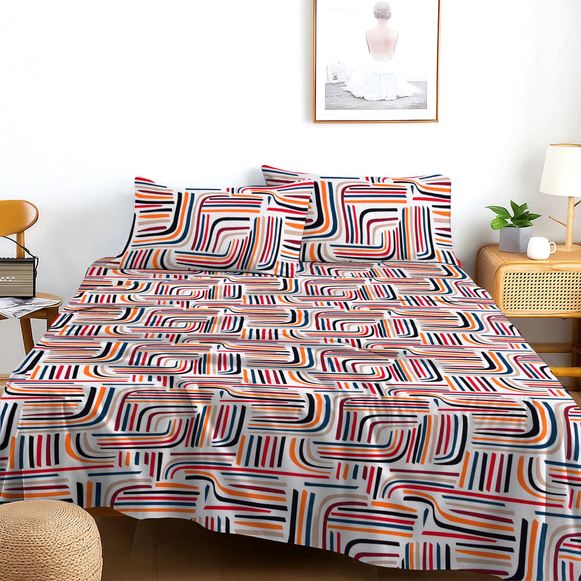 EverSoft Bedding Single 2-Piece Luxury Bed Sheet Set Soft, Cozy & Breathable Hotel Quality Bedding with Flat Sheet & 1 Pillowcases Durable, Elegant Design, Machine Washable โ image 1
