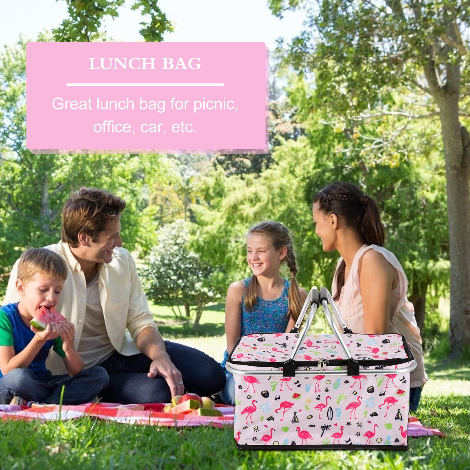 Fleymu Foldable Shopping Basket, 30 L, Water-Repellent Carry - View #10