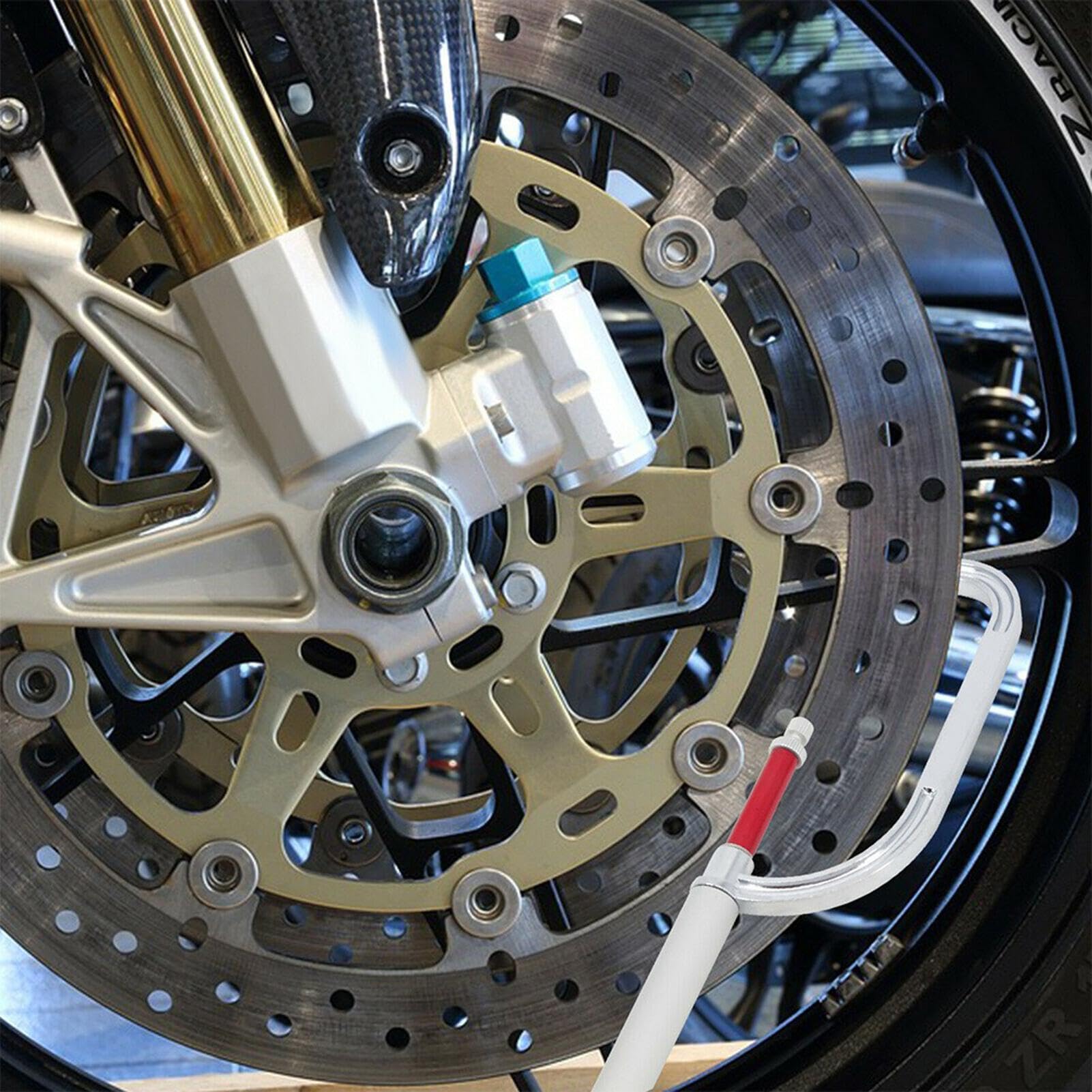 Outil de mesure du rotor de frein, jauge à disque de frein | 0-45 mm Aluminium Épaisseur d'Gauge d'étrier,Outil de détection d'épaisseur d'usure, étrier de profondeur Verniers pour moto