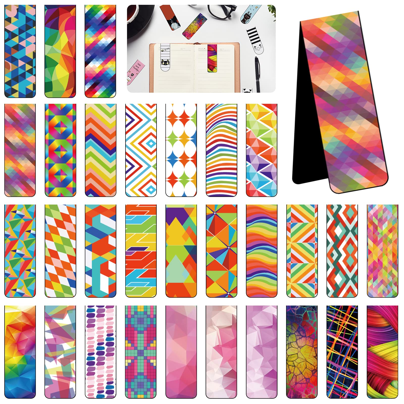 TOPPLAYER Magnetische Boekenleggers, 30 Stuks Schattige TOPPLAYER Magnetische Boekenleggers, 30 Stuks Schattige