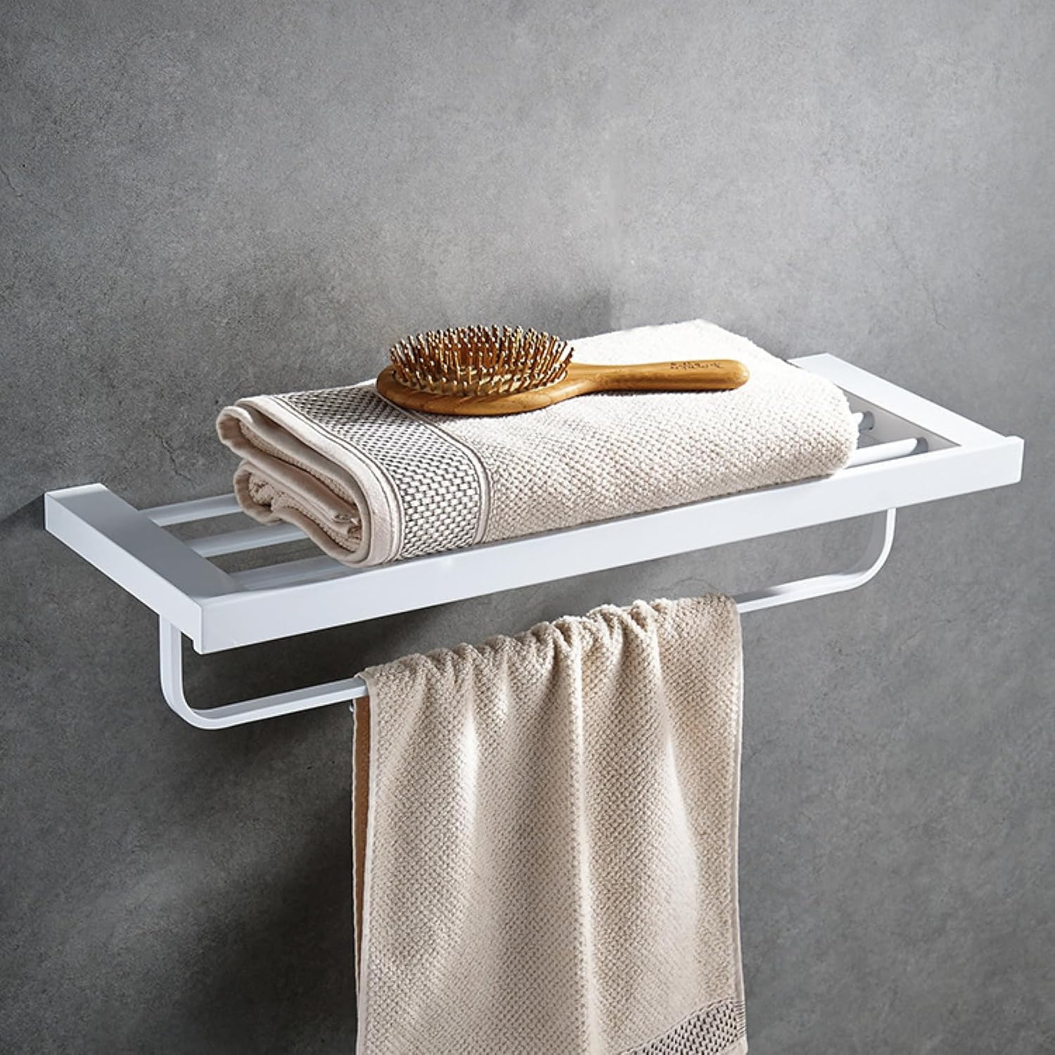 Bath Towel Rack, Toilet White Towel Rack, Bathroom Shelf, Bathroom Hardware Pendant, White Towel Ring