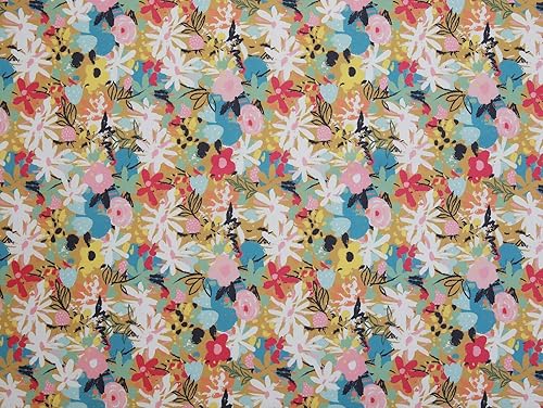 Miniatura 3 de COTTONVILL Colección Bloom 20COUNT - Tela de acolchado con estampado de algodón (1 yarda, 03-Bloom Main-3)