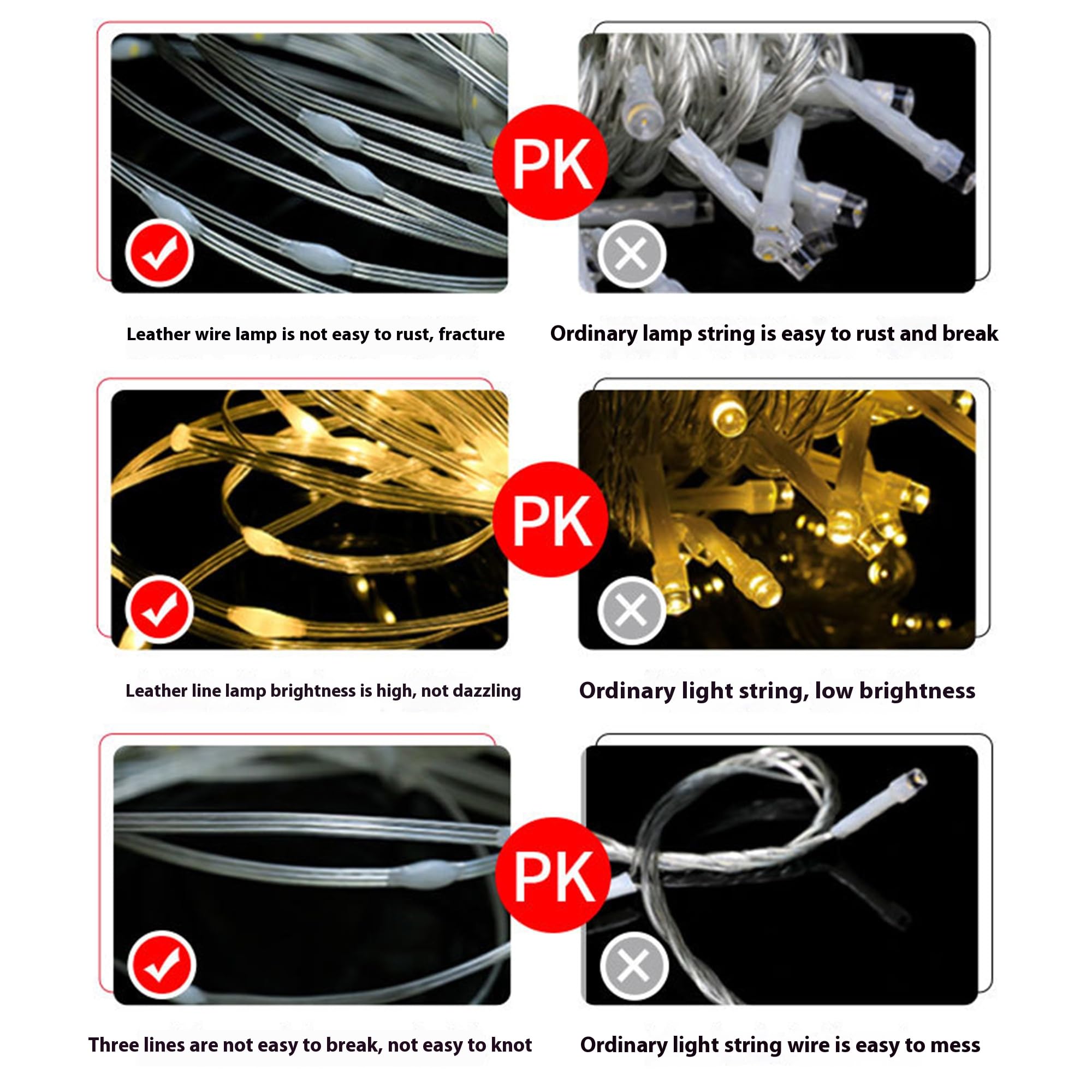 Clearhill Fairy Lights 10M/32 FT CoolWhite 100LED USB Soft Wire String Lights, Waterproof with Remote & Timer - Image 4