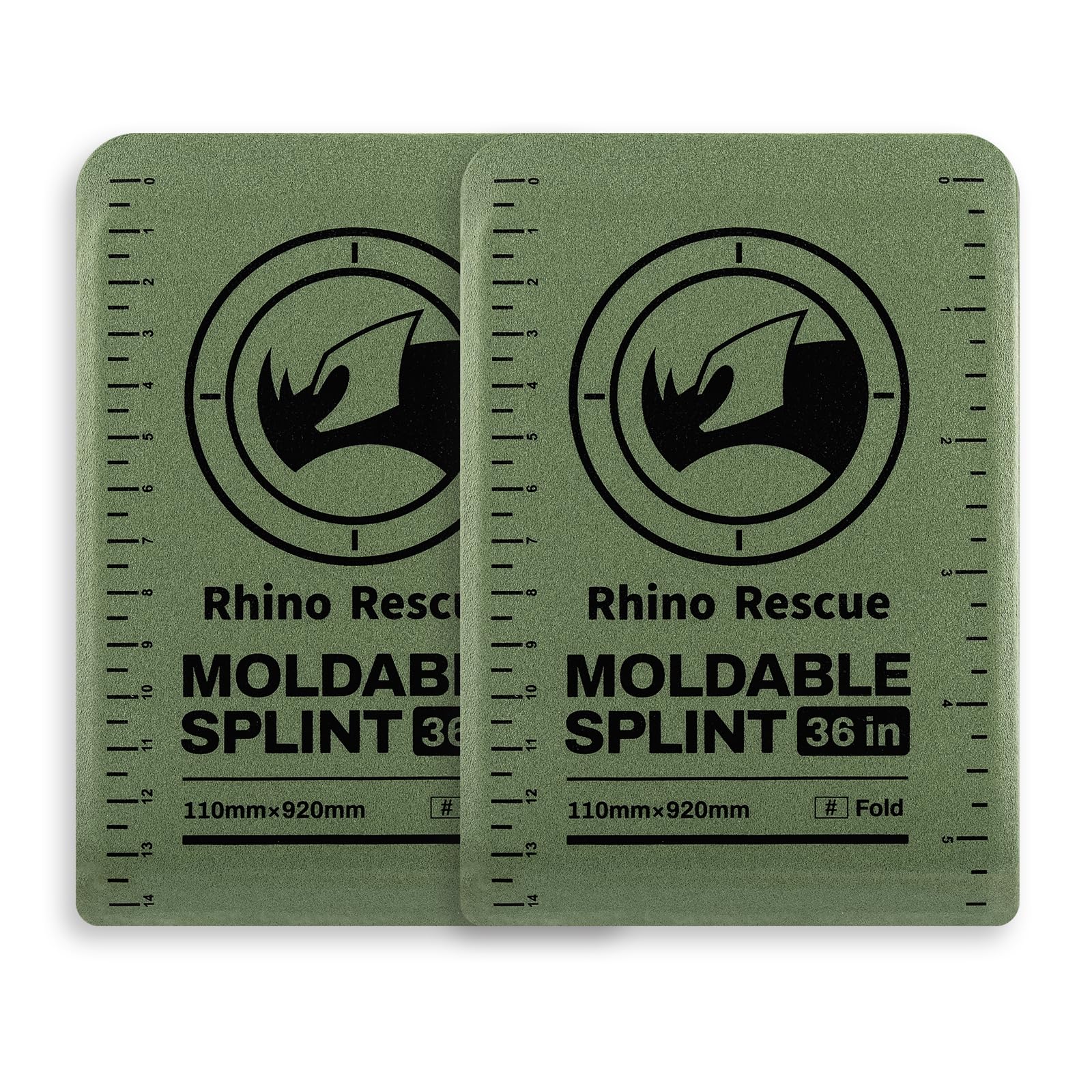 RHINO RESCUE First Aid Moldable Splint 36" X 4.3" Green-Gray (1, Folded) — Amazon image 7
