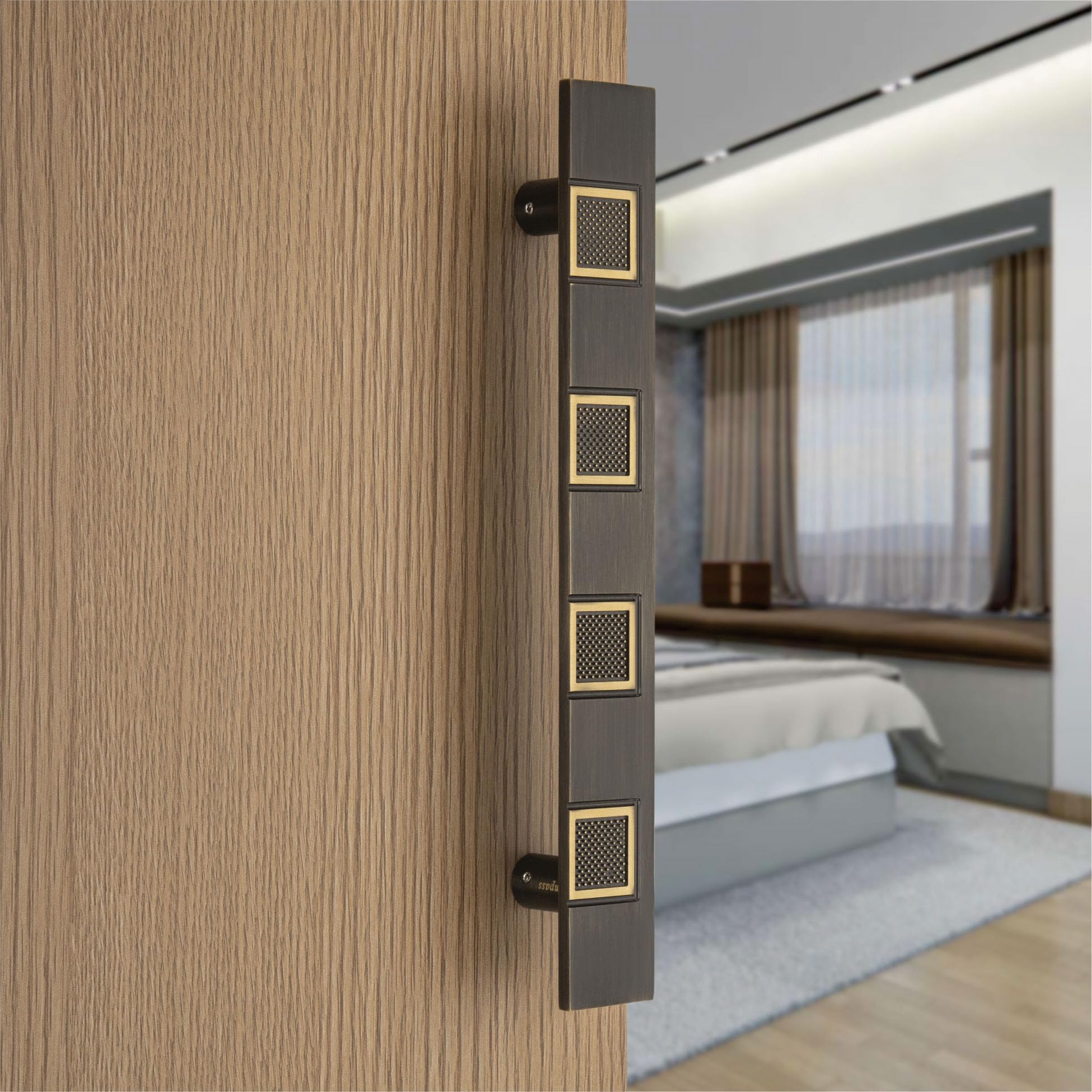 COMPASS 12" Brass Main Door Handle | Door Handles for Main Door | Pull Handles for All The Doors of House | Office | Hotels (Pack of 1, Antique Finish) (B0CJ8RJD93) Amazon Price History, Amazon Price Tracker
