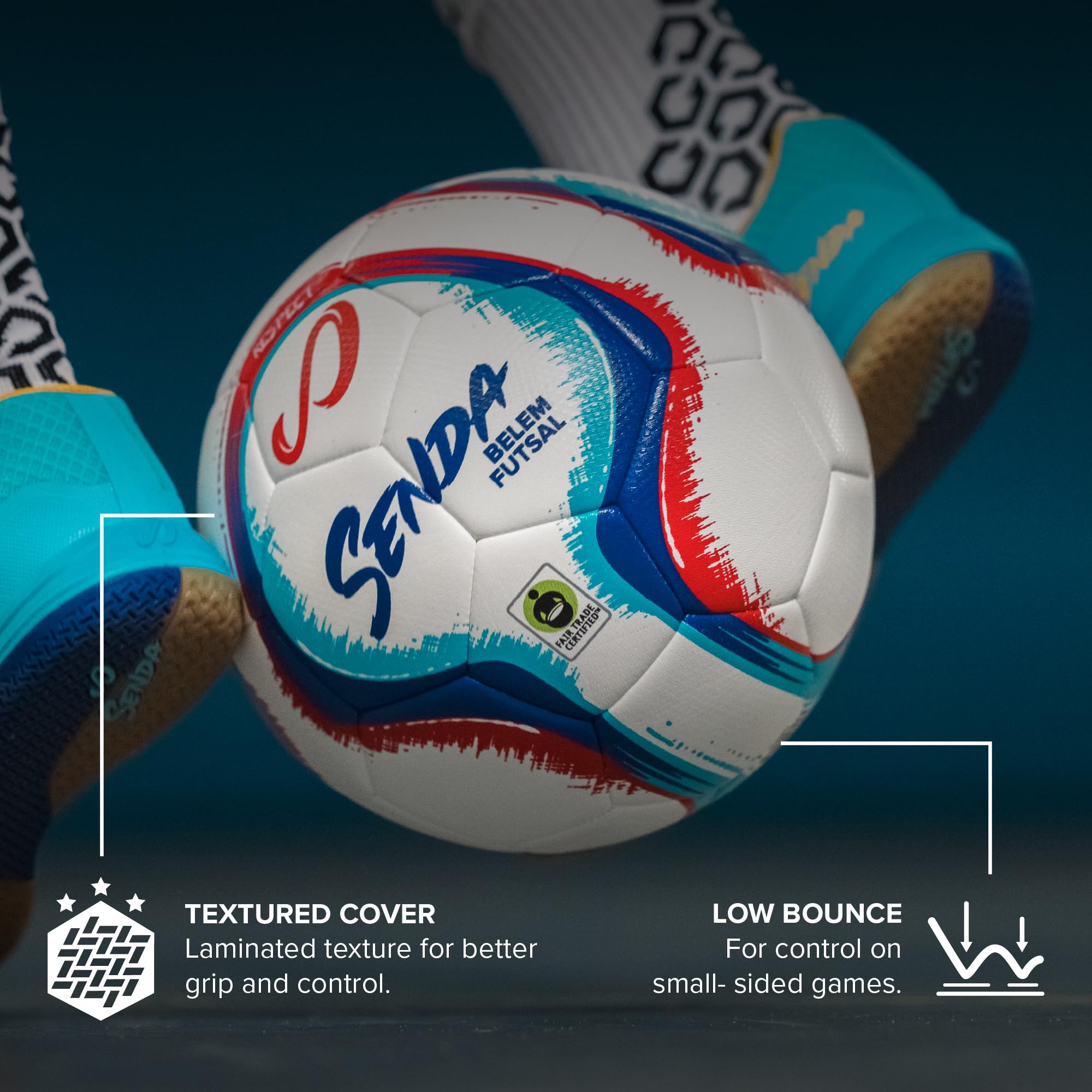 SENDA Belem - Balón de fútbol sala de entrenamiento, certificado de comercio justo
