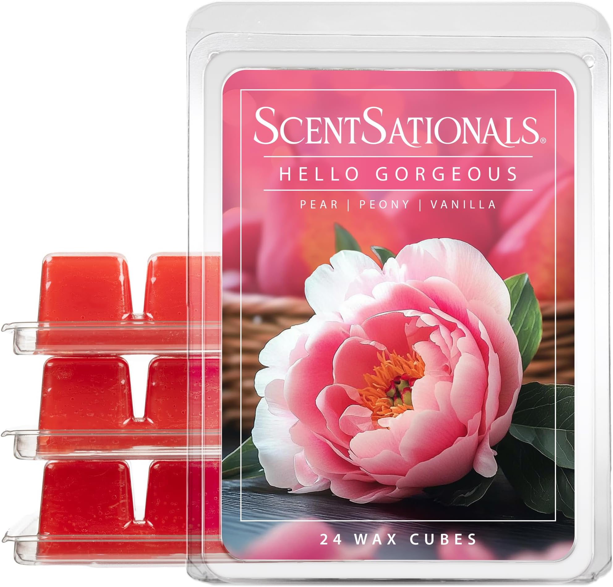 Wax Melts, Wax Cubes Strong Scent - Fine Fragrance Collection 2 Hello Gorgeous - Long Lasting Scented Wax Melts for Warmer, 10oz (24-Cubes)