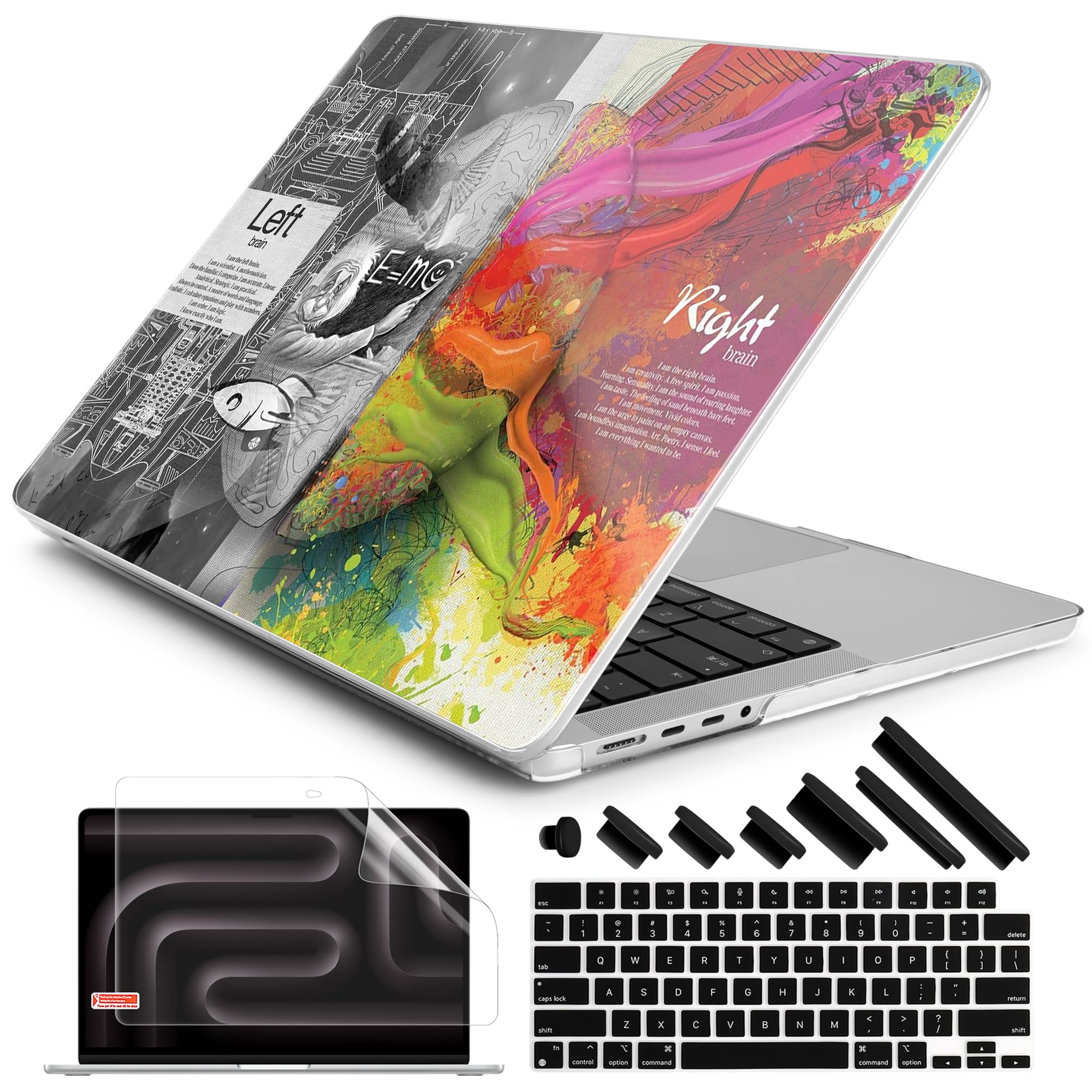 DONGKE Funda para MacBook Pro M4 de 14 Pulgadas 2024 2023 2021 A3112 A3401 A3185 M3 A2918 A2992 M2 A2779 M1 A2442 Pro MAX con Pantalla Retina XDR y Touch ID, plástico Duro Cubierta de la Carcasa