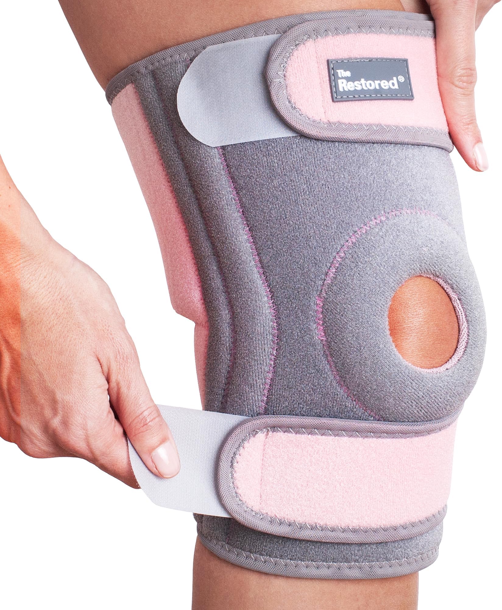 The Restored ContourFIT Knee Brace for Men and Women – Adjustable Knee Support for Running, Walking, and Joint Pain Relief – Breathable Neoprene Knee Brace for Arthritis, Meniscus, and ACL Support