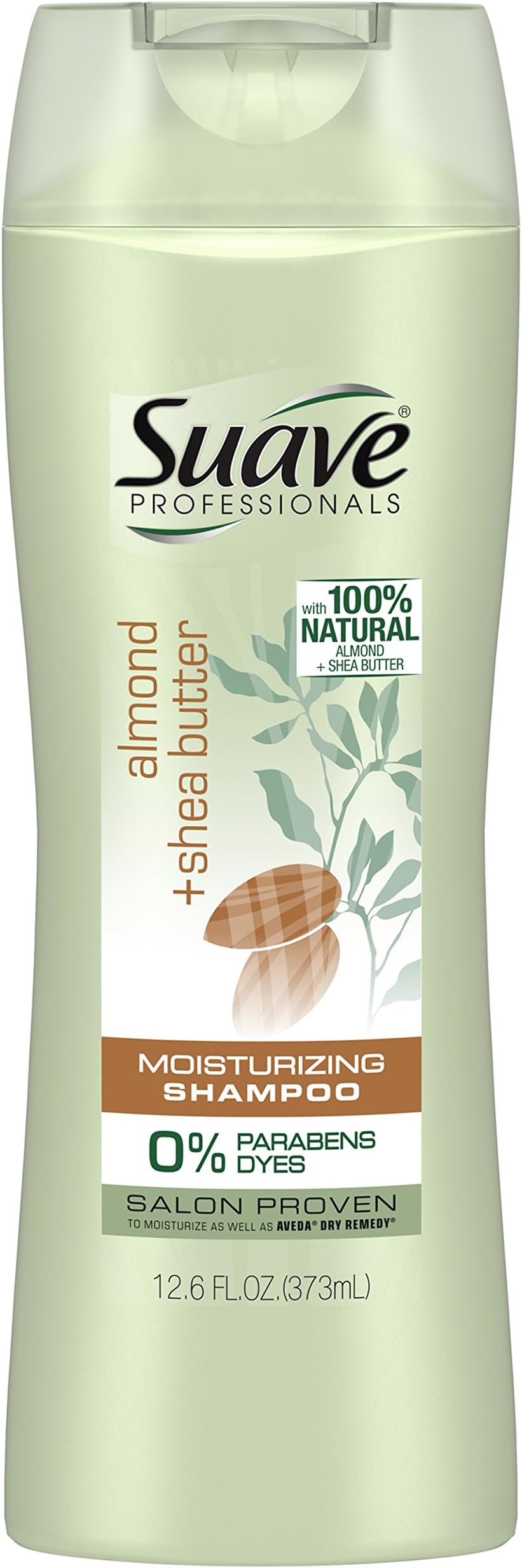 SuaveProfessionals Moisturizing Shampoo, Almond + Shea Butter, 12.6 oz