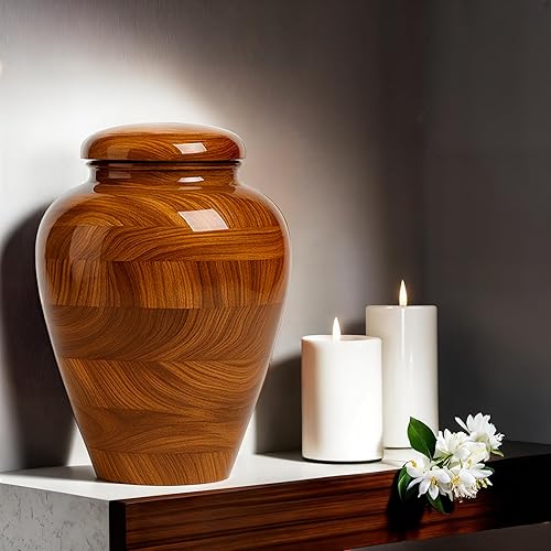 Miniatura 5 de Urnas conmemorativas de cremación de palisandro para cenizas humanas, urnas para adultos, hombres, mujeres, niños, urnas funerarias grandes para