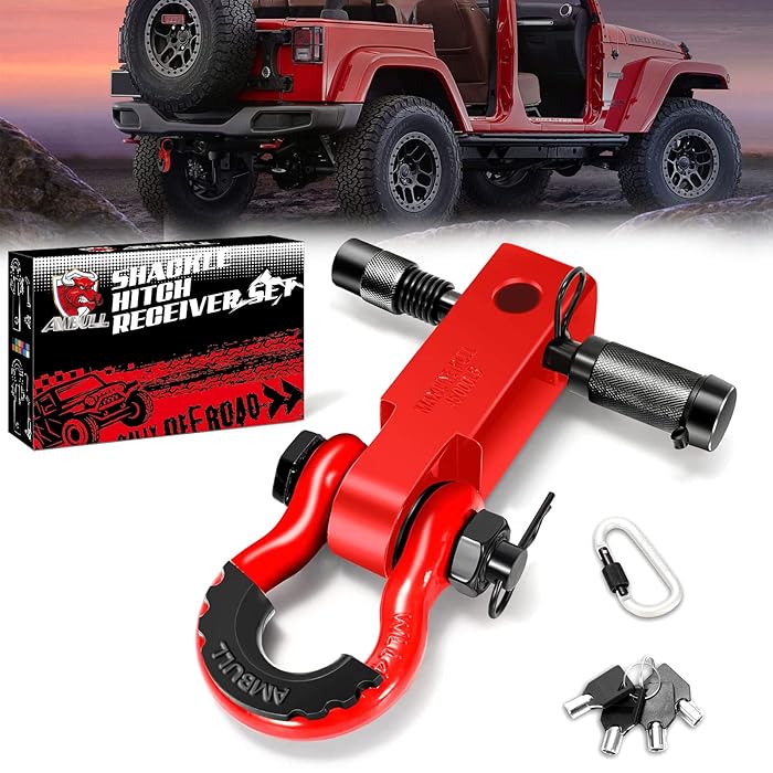 Buy AMBULL Shackle Hitch Receiver & Towing Hitch Lock, with 3/4 Inch D