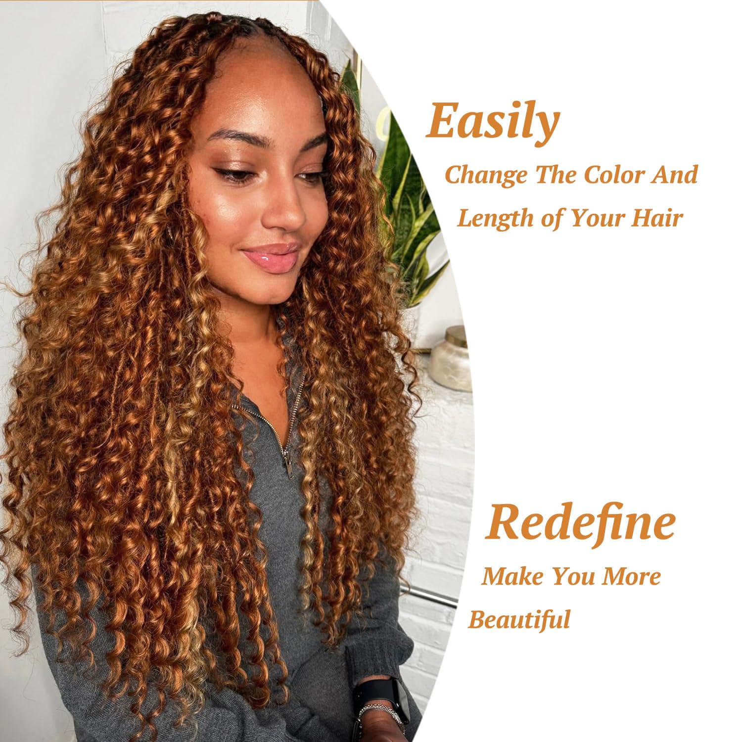 Boho Hair for Braiding Deep Wave Bulk Hair Wet And Wavy 18 Inch Quality Synthetic Deep Ocean Wave Braiding hair Crochet Braids for Boho Braids for Black Women (30# - Image 3
