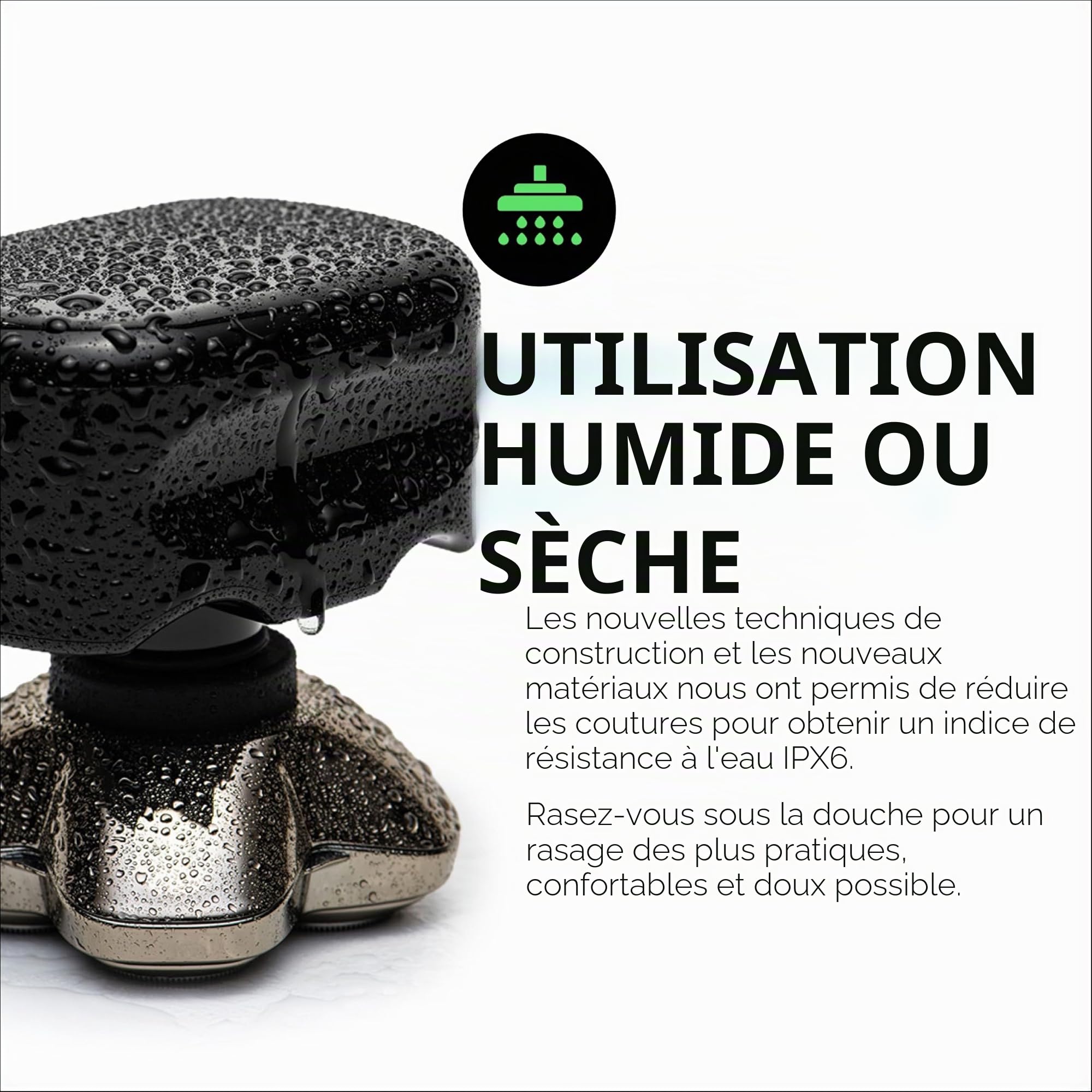 Skull Shaver Pitbull Silver Pro SX5 - Rasoir Tête et Visage - Électrique pour Homme, Humide et Sec, Sans Fil, Résistant à l’Eau - Performances Améliorées
