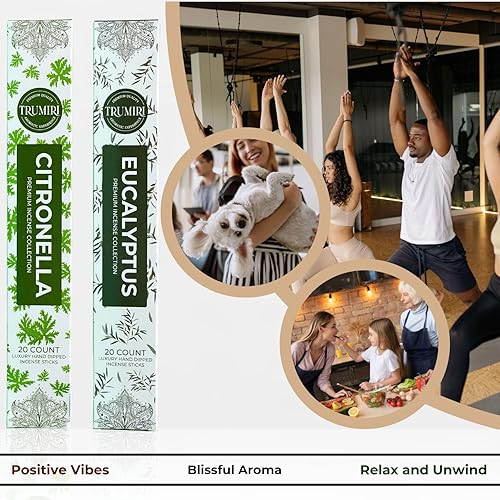 Vista 123 de Trumiri Incense Sticks - Combo Pack of 40 Insence-Sticks - 20 Rose + 20 Lavender - Insenses - Insents - Incents - Inscense - Incence - Incienso