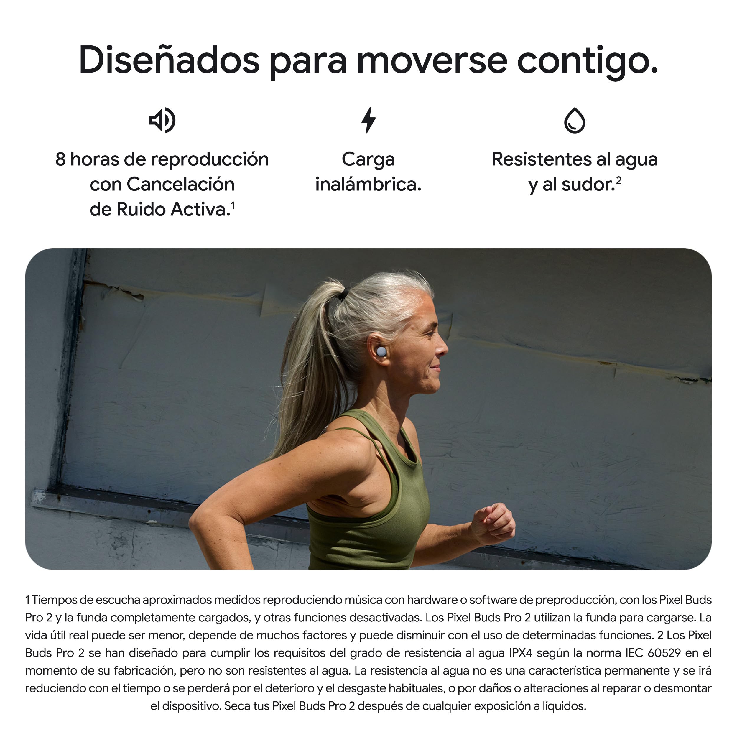 Google Pixel Buds Pro 2 - Auriculares de botón inalámbricos con Cancelación de Ruido Activa – Auriculares Bluetooth - Obsidiana