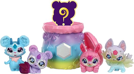 Magic Mixies Mixlings Magical Rainbow Deluxe Pack Contains 5 Exclusive Mixlings With A Unique Rainbow Magical Power Including 1 Mystery Mixling to Reveal From Its Cauldron