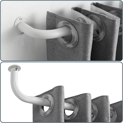 Miniatura 2 de Barra de cortina para oscurecer la habitación de 84 a 120 pulgadas, diseño envolvente, barra de cortina individual extra gruesa de 1 pulgada de