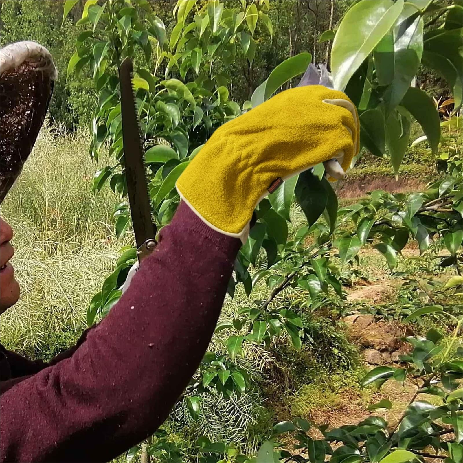 Arbeitshandschuhe Aus Rindsleder Zum Schweißen, Gartenarbeit Und Sport