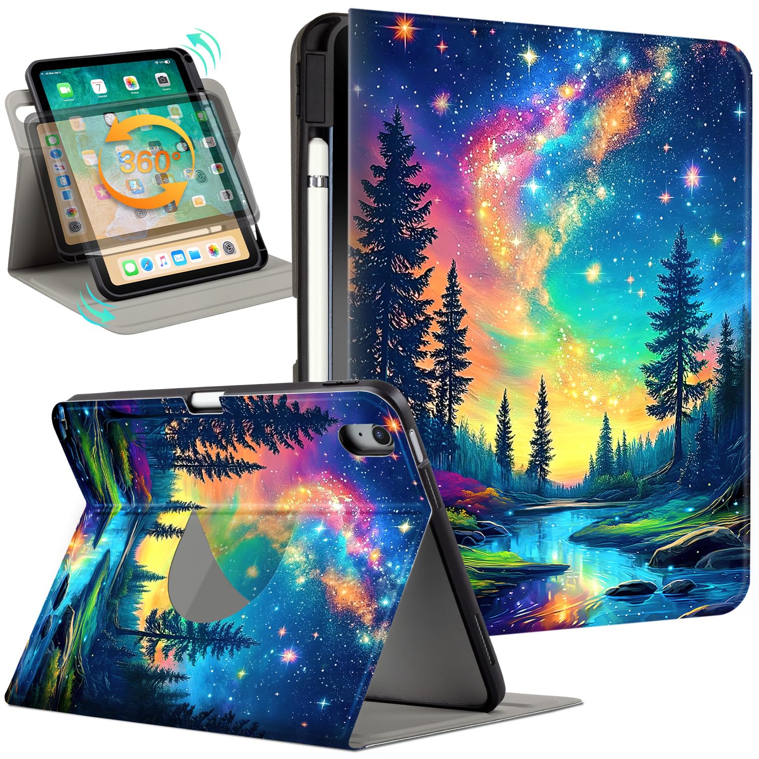 Rotating Case for iPad (A16) 11th Gen 11-Inch, iPad 10th Gen 10.9"