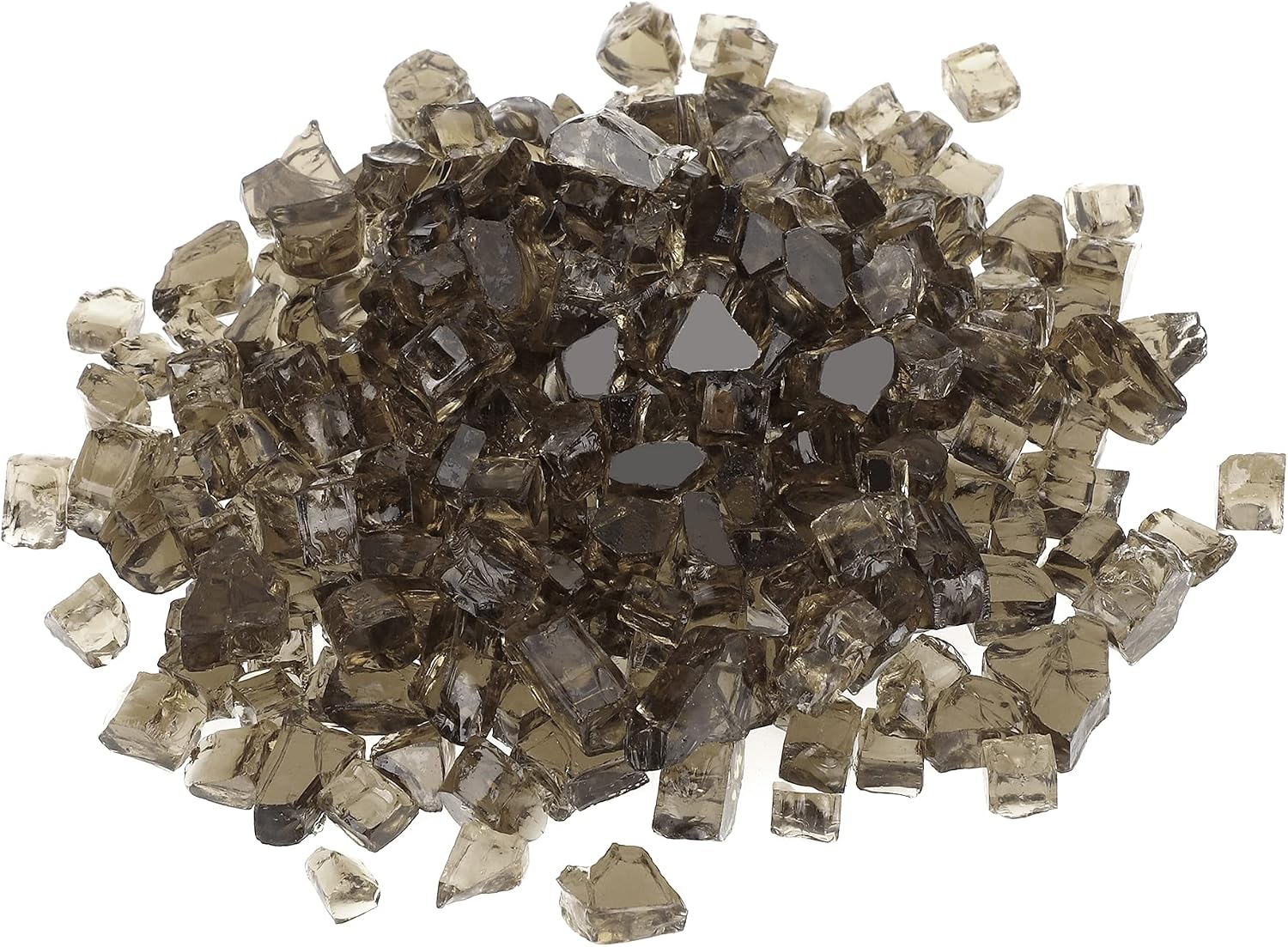 Stanbroil 10-Pound Fire Glass - 1/2 inch Tempered Fire Glass for Fireplace Fire Pit, Bronze