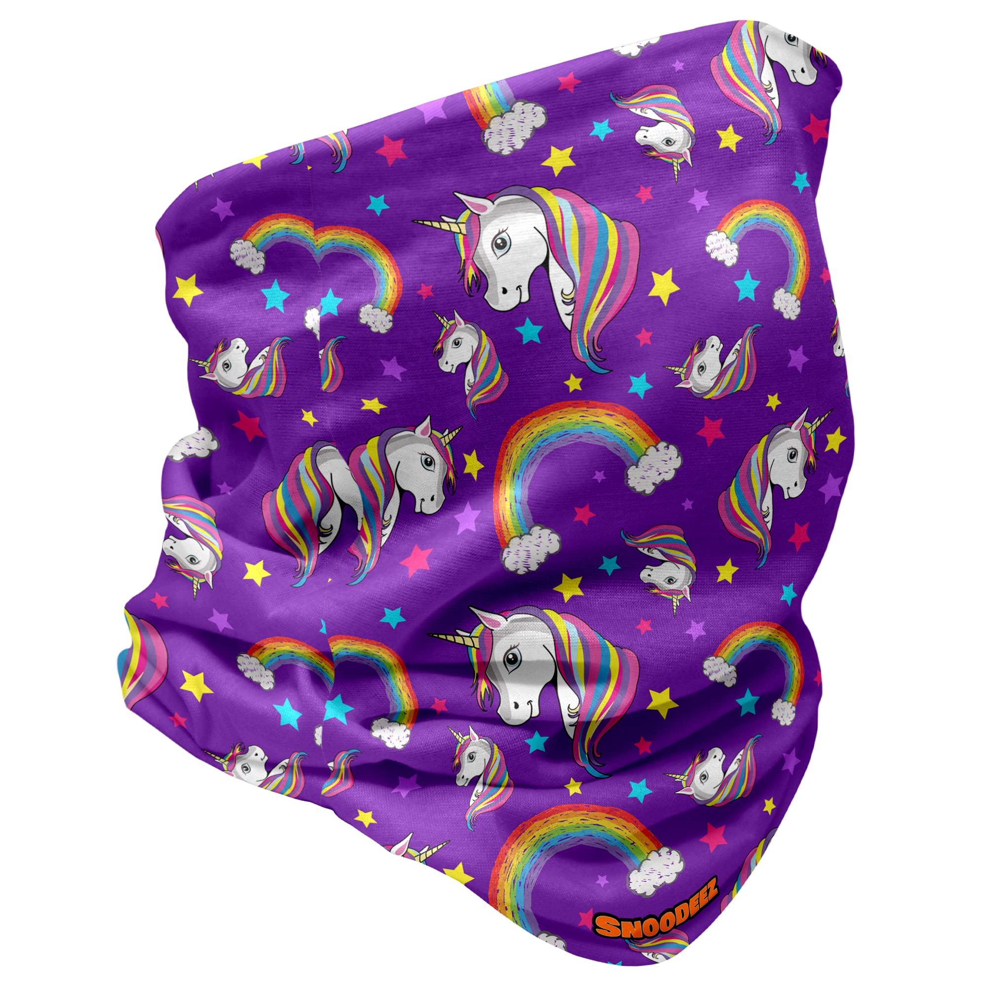 Girls Unicorn and Rainbow Multifunctional Snood scarf hat