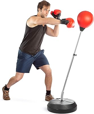 Punching Bag with Stand, Boxing Bag for Adults and Teens - Height Adjustable - Speed Bag - Great for MMA Training, Boxing ...