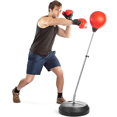 TechTools Punching Bag with Stand, Boxing Bag for Teens & Adults - Height Adjustable - Speed Bag for Training, Boxing Equipment, Stress Relief & Fitness