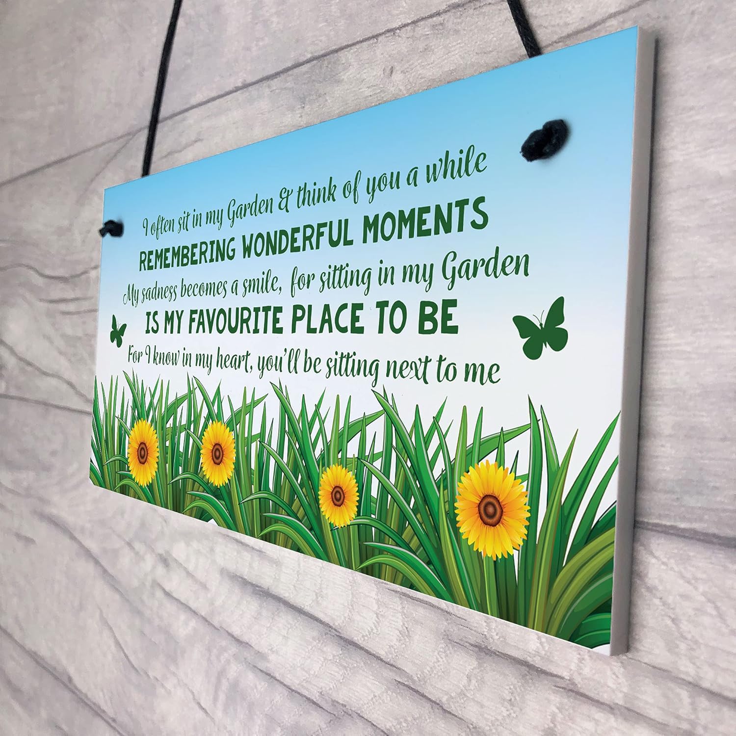 RED OCEAN Mum Nan Memorial Gift Garden Plaque Summer House Sign Garden Shed Sign