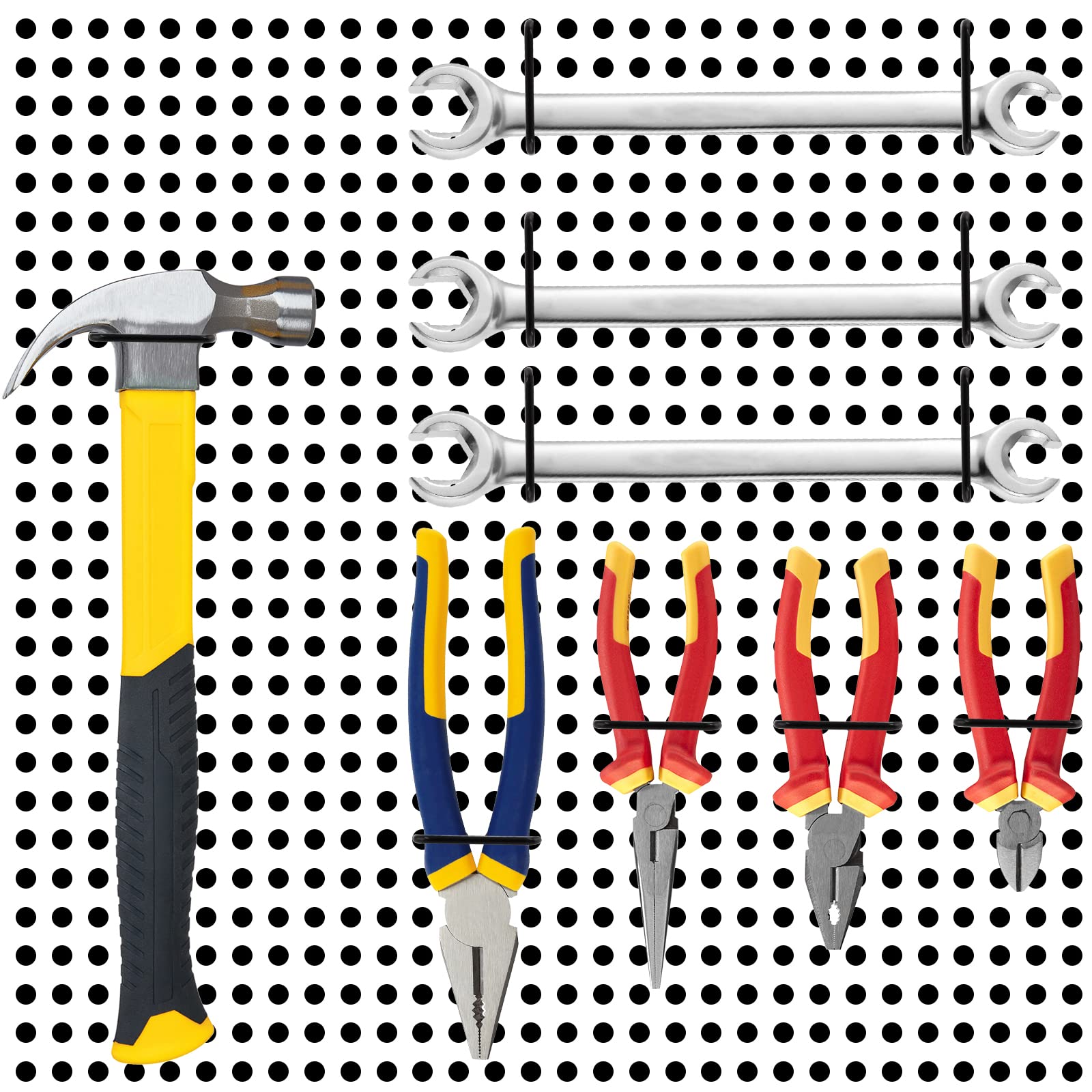 Waziaqoc 16-Pack Double Loop Pegboard Hooks - Stainless Steel Tool Holders For Garage, Workshop, Store Display