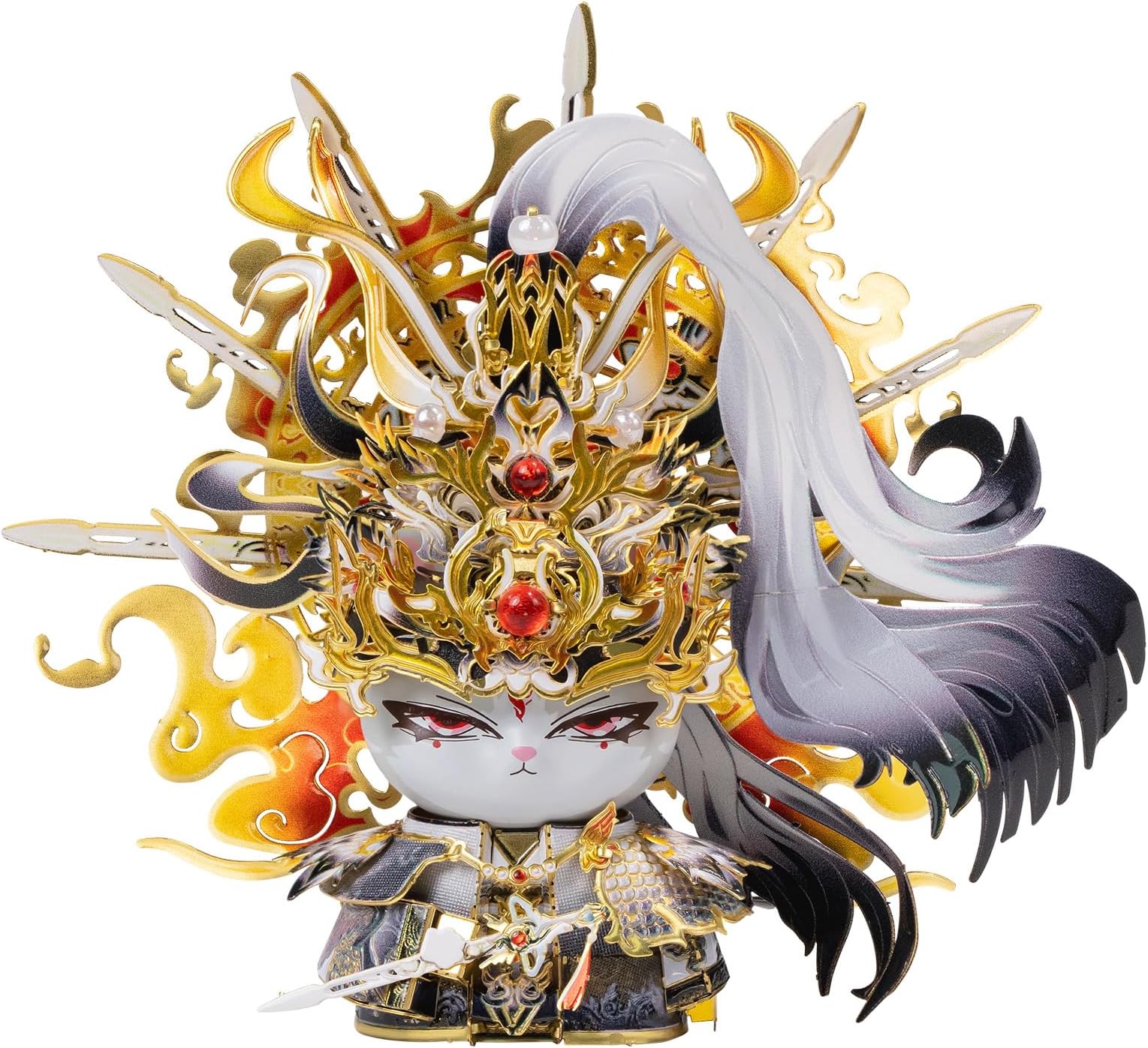 MU3D Metal Puzzles for Adult The Cat Figure Model Series King of Sword The Emperor Kitten Kitty, Metal Models Kits Miniature Building Hobby Birthday New Year Gifts Home Office Decor Collectibles