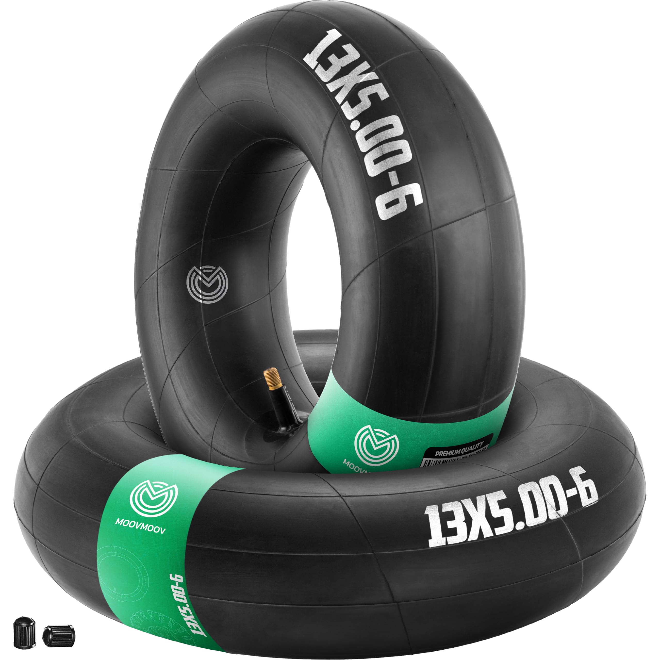 2 Camera Aria 4.80/4.00-8 Con Valvola Dritta - Per Carriole, Tagliaerba, Rimorchi