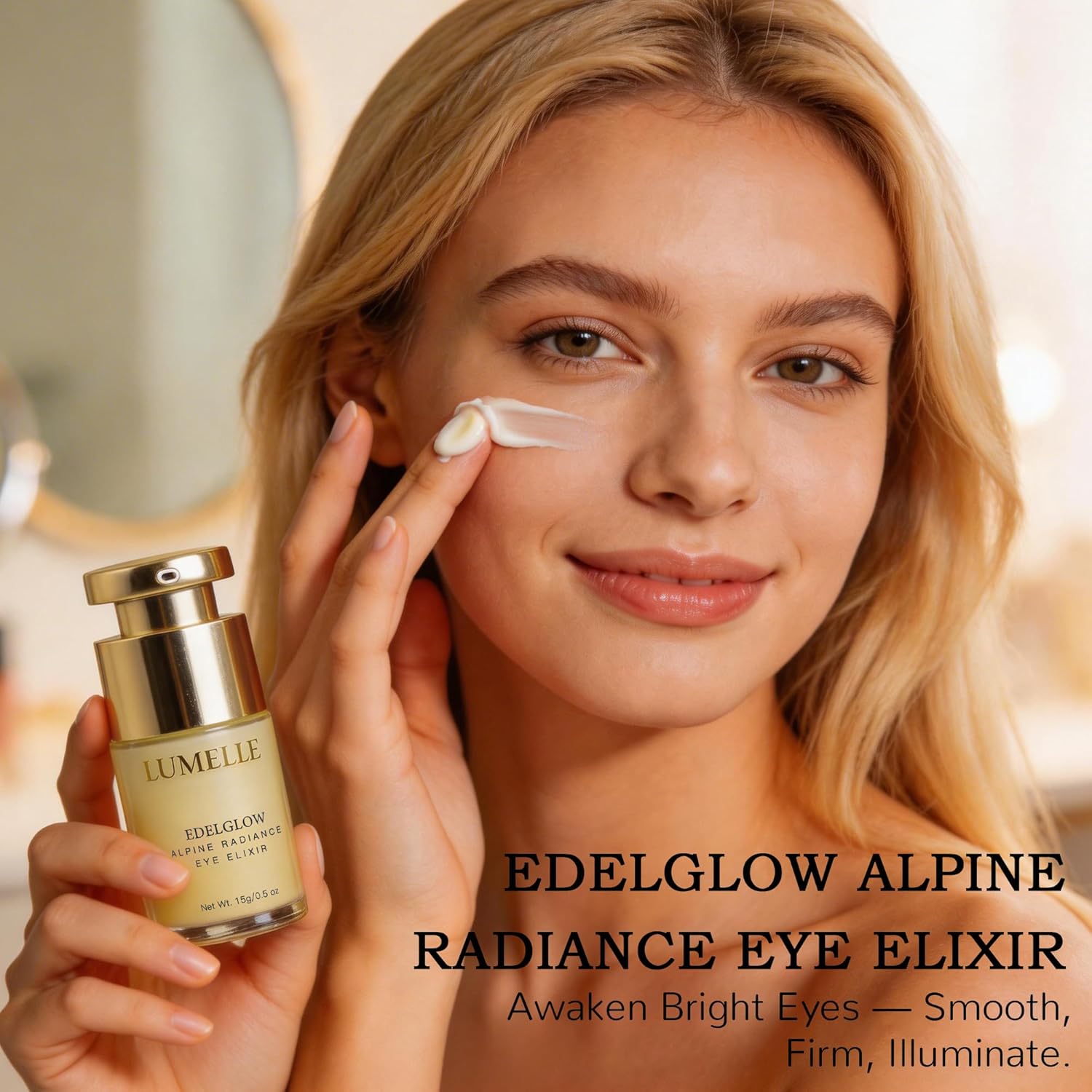 LUMELLE Alpine Radiance Eye Cream & Serum for Dark Circles, Brightening, Firming, Smoothing, Reviving Anti-Aging Skin Care