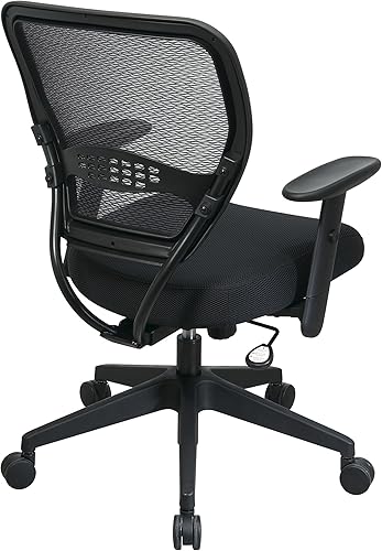 Miniatura 8 de SPACE Seating AirGrid Latte silla de malla, Poliuretano, Negro