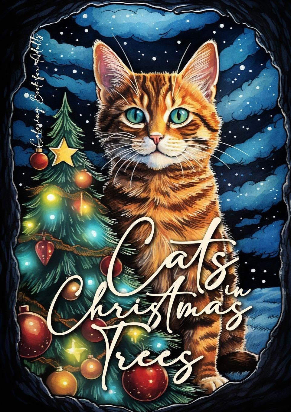 Katzen im Weihnachtsbaum Malbuch für Erwachsene: Katzen Malbuch Erwachsene Weihnachten | Katzen Malbuch Graustufen | Katzen Graustufen Malbuch ... Coloring Book for Adults Christmas Tree: 2
