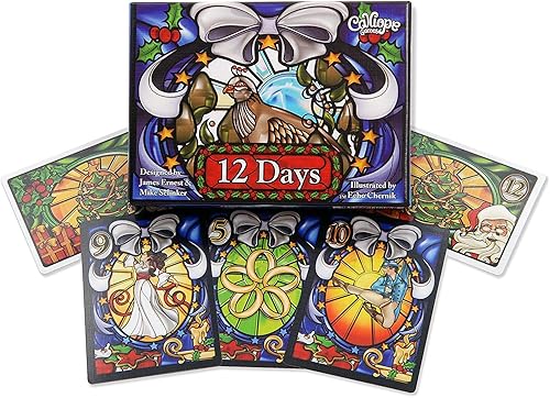 Miniatura 4 de Calliope Games 12 Days of Christmas Juegos de niños Juegos de cartas divertidos para la familia Niños y adultos Regalos para llenar calcetines 3-5