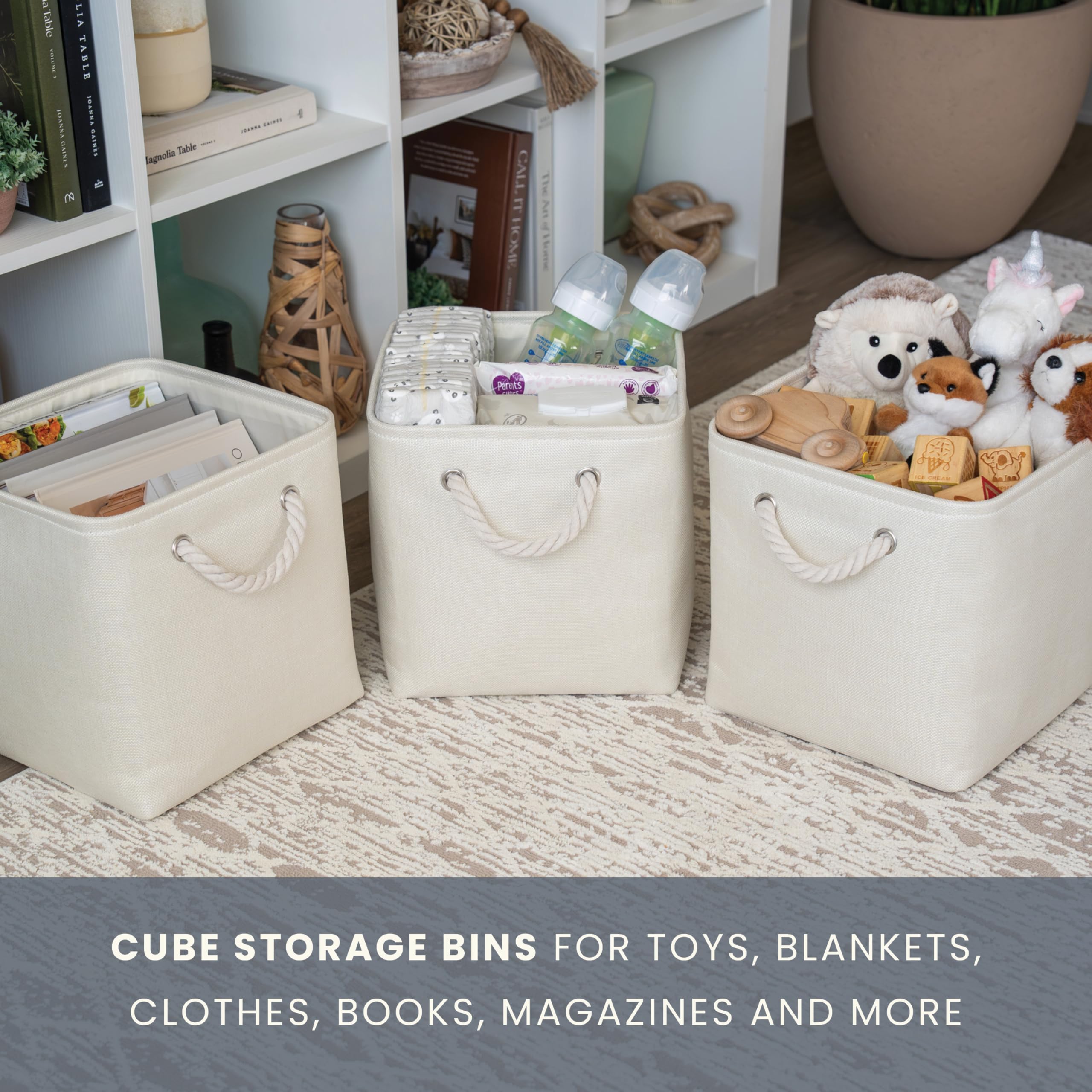 Relaxdays Ceste Portaoggetti In Set Da 4 Pz, Cestini, Organizer - Foto 10