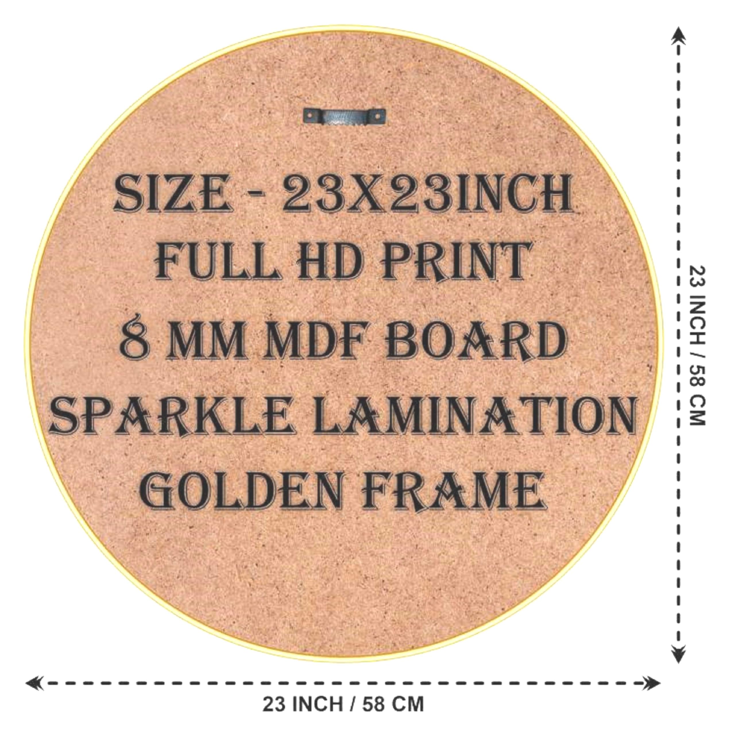 Livin'luxe paintings Abstract modern art Premium Sparkle lamination Golden Slim Frame 58 cm x 58 cm Large Size, For Home/Office/Hotel painting GR135