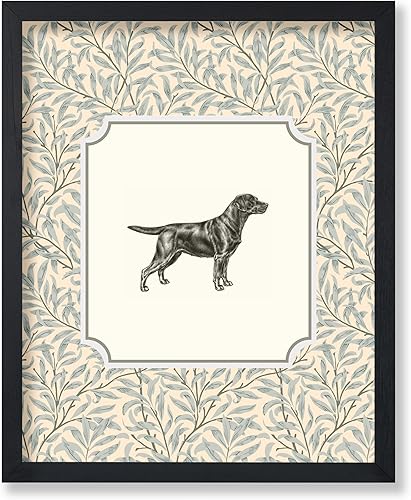 Poster Master Impresión vintage de cachorro, póster retro de perro, arte pastel, diseño de pared de animales florales, arte bohemio elegante, disponible en Yaxa Colombia