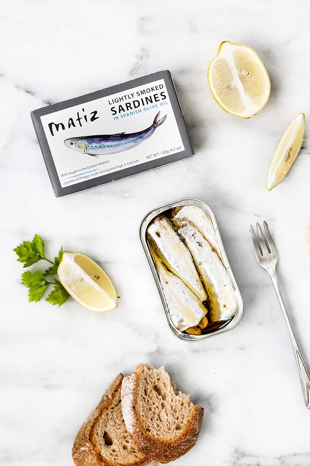 Matiz Sardines Lightly Smoked 4.2 oz Imported From Spain (5 pack)