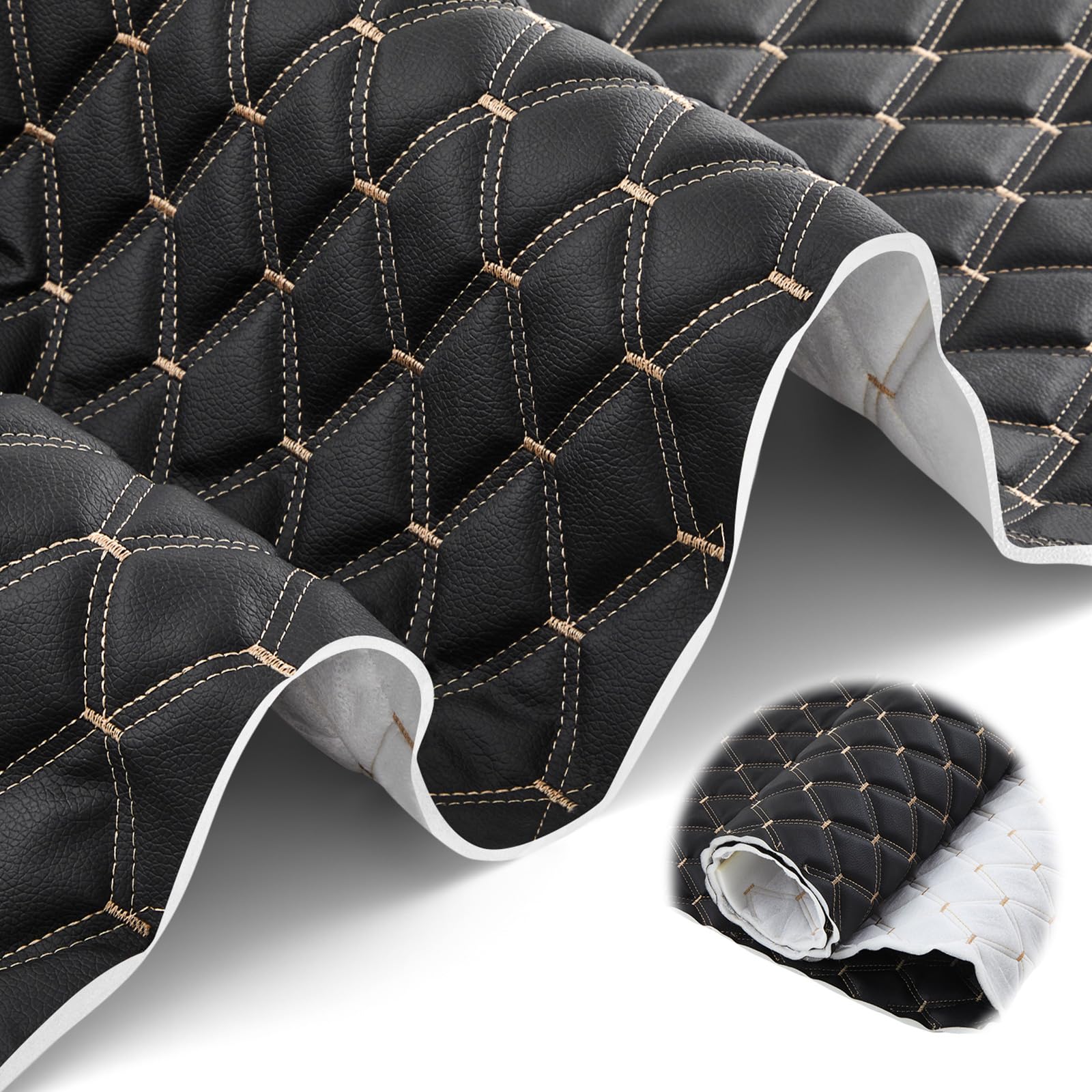Amazon.com: SmoothNovelty 2.1 Yards Diamond Quilted Vinyl