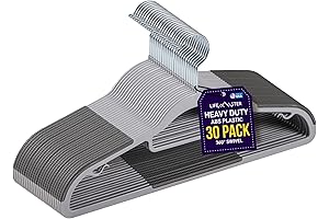 Space-Saving Super Slim Hangers - Pack of 30