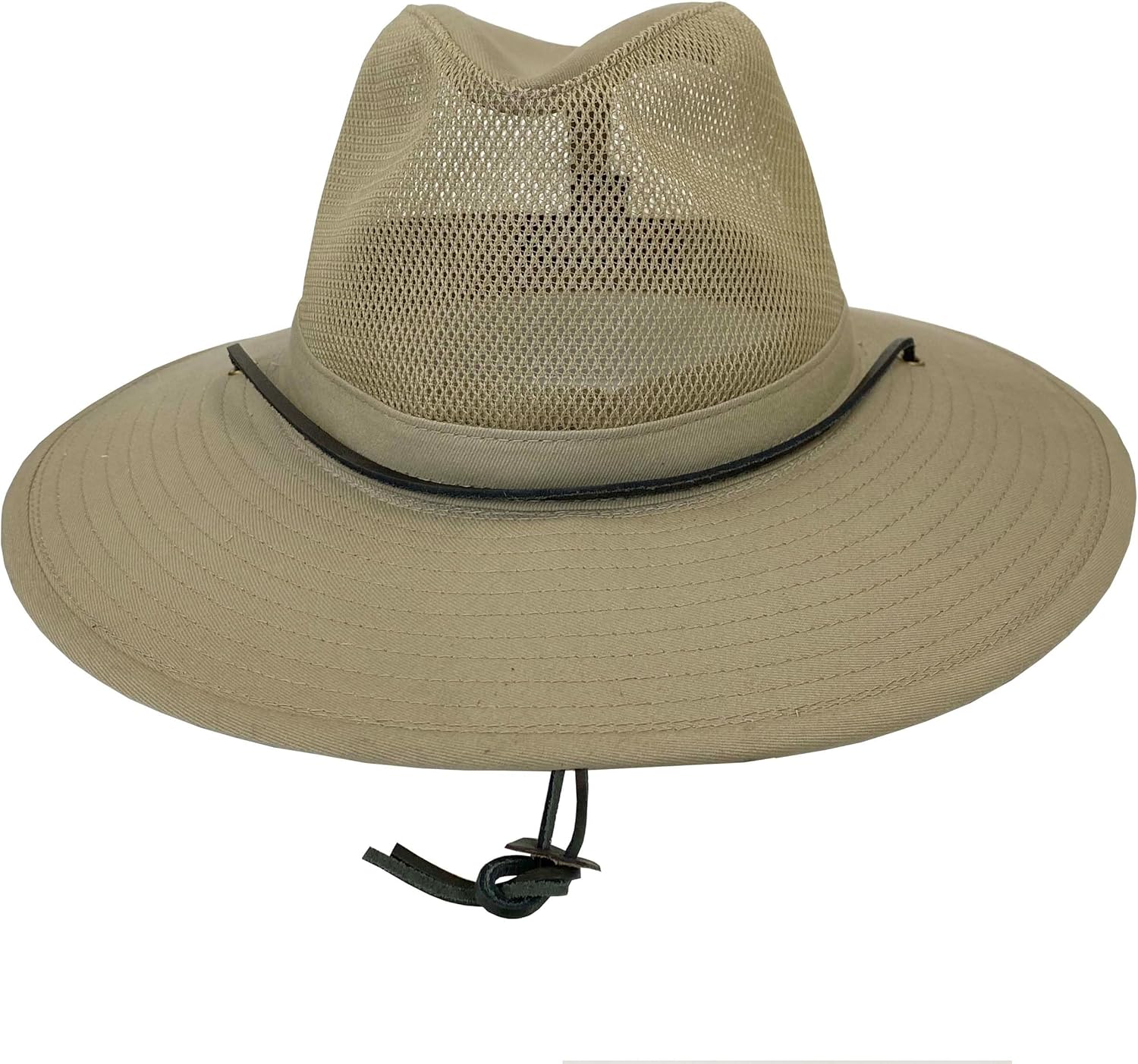 Broner Mens Solarweave Breezer Hat with Mesh Crown and Chincord