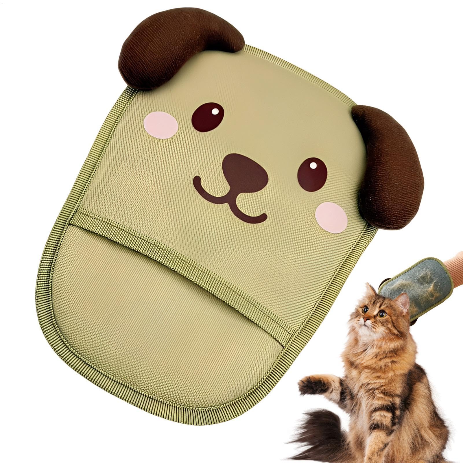 Guante para eliminar pelo de gato suave y electrostático para cepillar mascotas y limpiar sofá