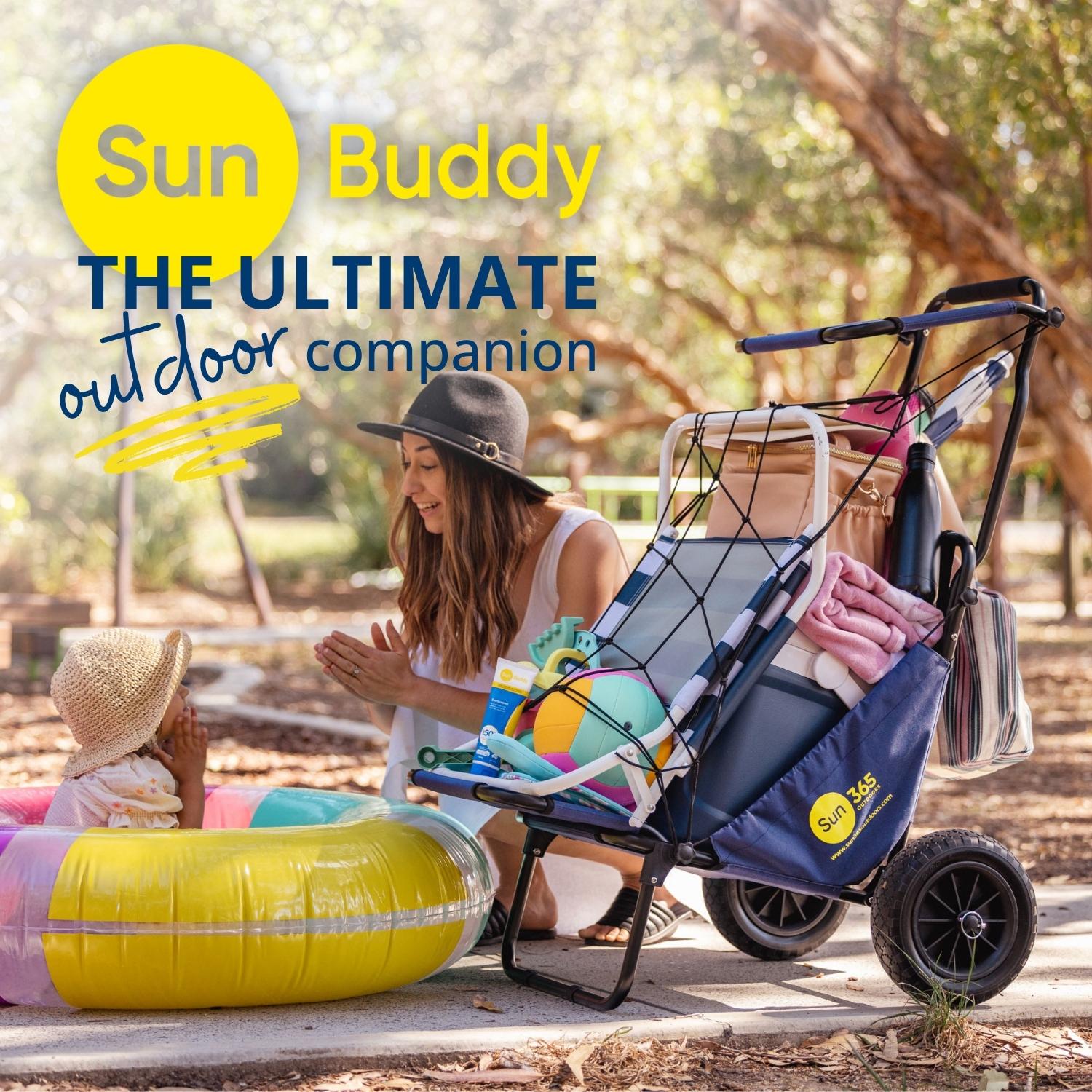 Amazon.com: Sun Buddy Foldable Beach Fishing Trolley Cart Chair