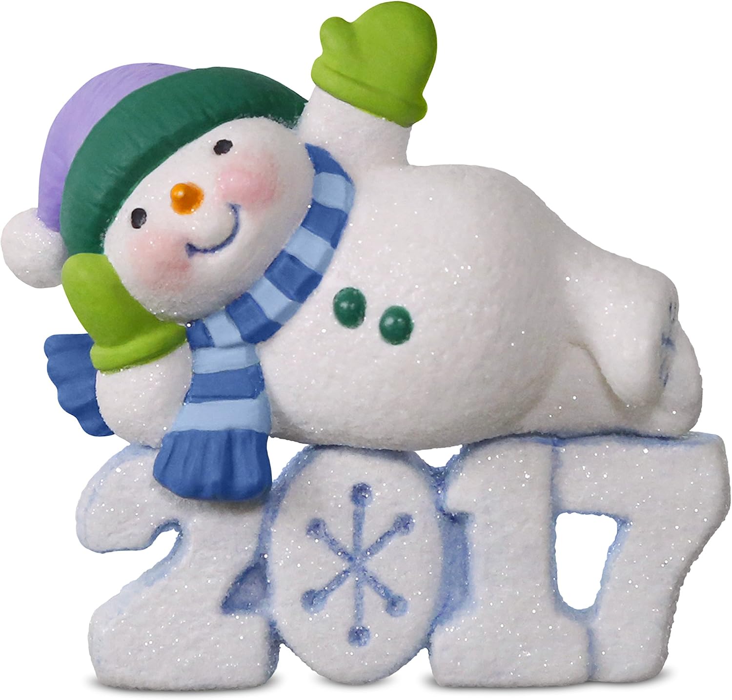 Hallmark 1295QX9325 Frosty Fun Decade #8 Lounging Snowman Keepsake Christmas Ornaments