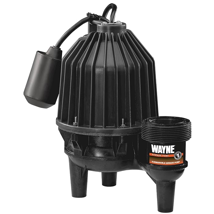 Wayne SEL50 1/2 HP Sewage Pump – Thermoplastic, 2" Solids, With Tether Float Switch