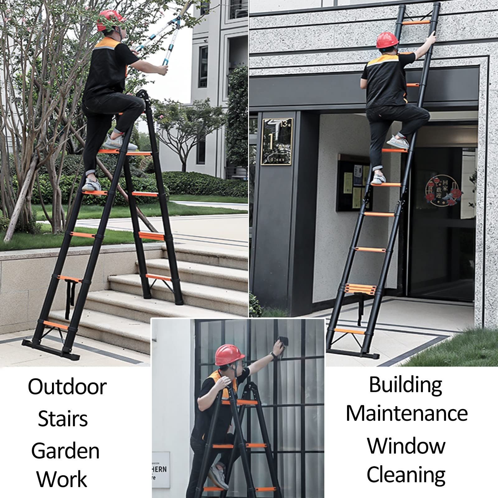 Amazon.co.jp: 伸縮式はしご 階段/屋外作業用伸縮式はしご 多目的 