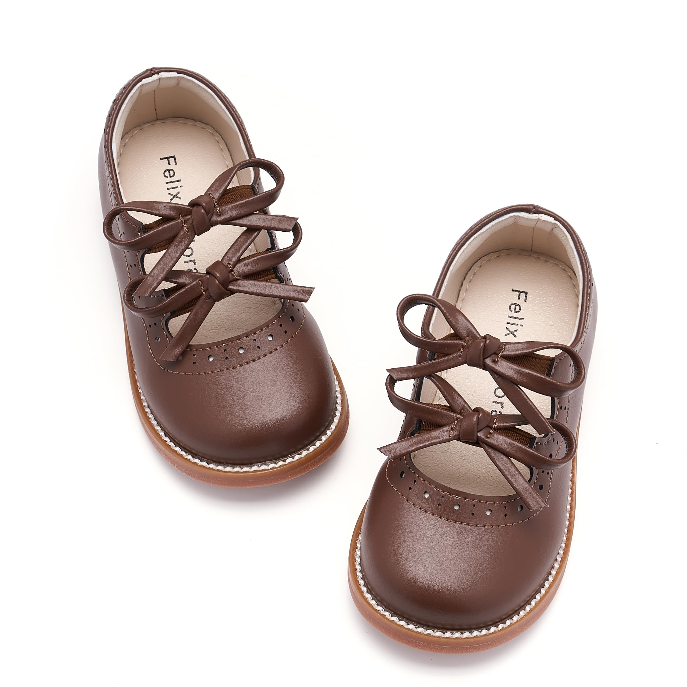Felix &amp; Flora Toddler Little Girl Mary Jane Dress Shoes - Ballet Flats for Easter Flower Girl Party School Shoes.