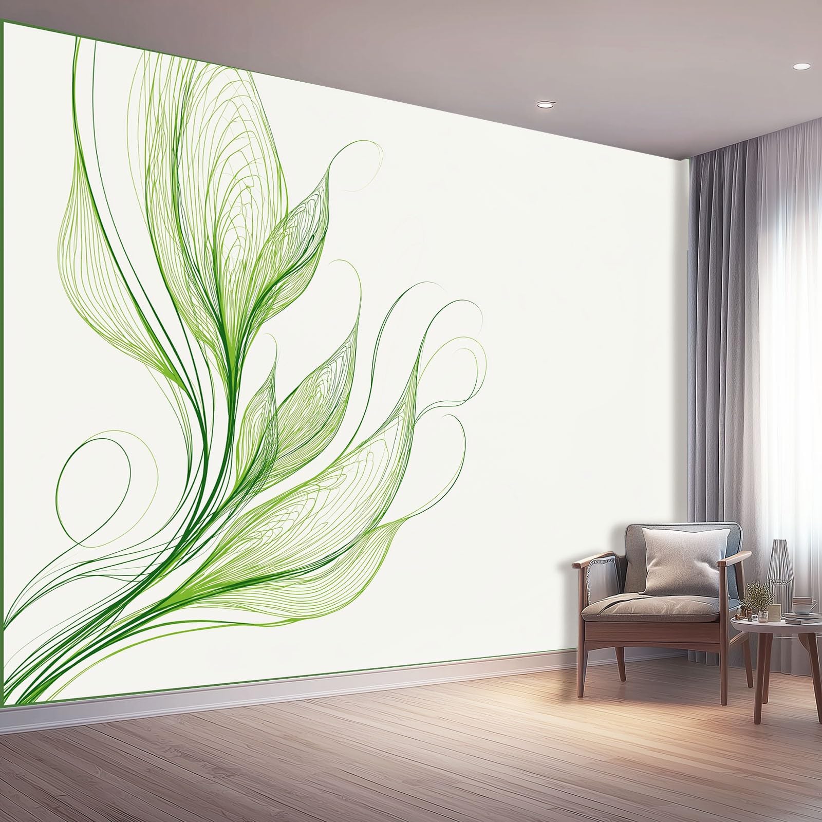 Fototapeta dziecięca włóknina płynne linie gigantyczny plakat nowoczesny minimalistyczny styl dekoracja ścienna 3D panorama idealna do sypialni dziecięcej 400 x 280 cm